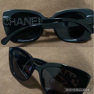Black Chanel Logo Shades